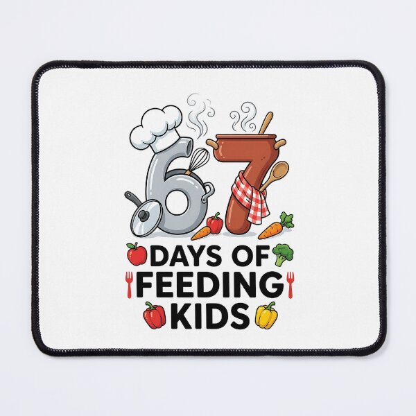 Item preview, 67 Meme Days of Feeding Kids T-Shirt, funny mom life cooking gift, parent kitchen humor graphic tee designed and sold by saloui.