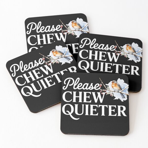 Item preview, Please Chew Quieter Funny Christmas Bird Aesthetic Design designed and sold by FreshVibe Prints.