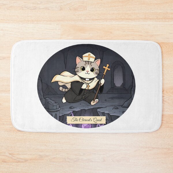 Item preview, The Clericat's Quest | Fluffy Adventure Design designed and sold by Pets & Memes & Stuff.