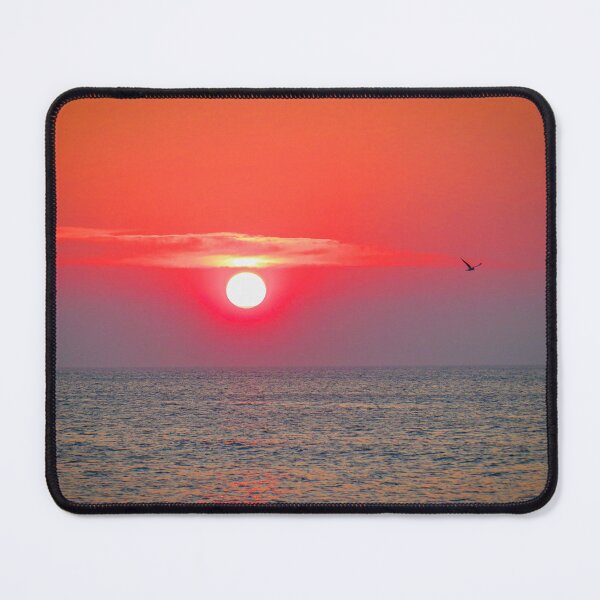 Item preview, Pink Sunrise with Solo bird flying designed and sold by krismlowephotography.