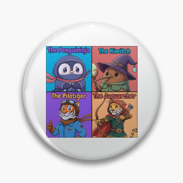 Item preview, RPG Animals Party 4  | Fantasy Quartet Illustration  designed and sold by Pets & Memes & Stuff.