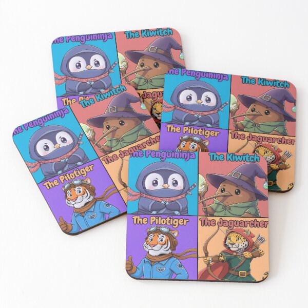 Item preview, RPG Animals Party 4  | Fantasy Quartet Illustration  designed and sold by Pets & Memes & Stuff.
