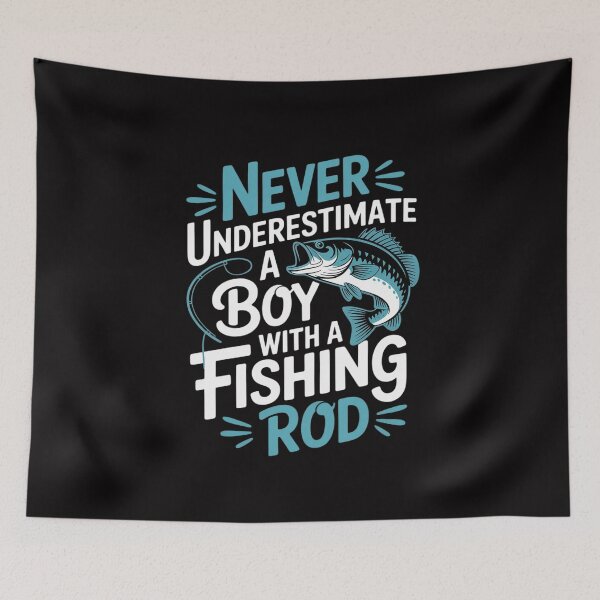 Item preview, Never Underestimate A Boy With A Fishing Rod Angling designed and sold by MuteElevent.