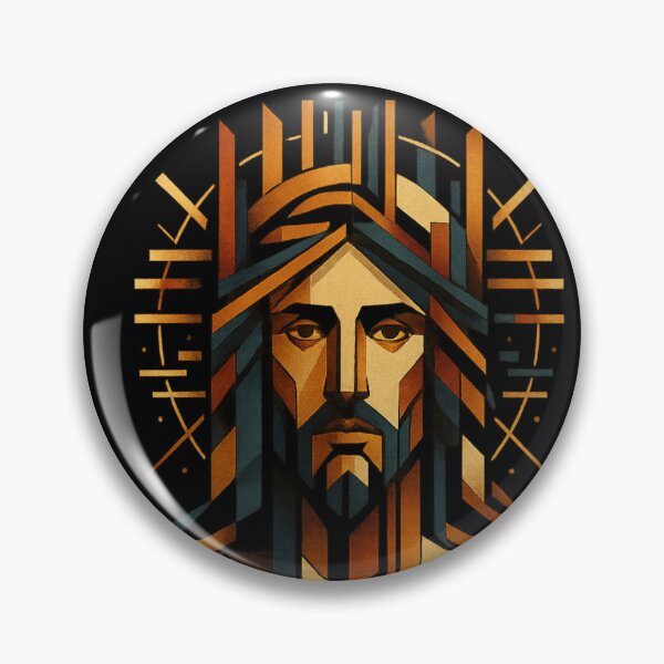 Item preview, Christ Is King – Geometric Art Deco Jesus T-Shirt designed and sold by Sanctum Icons.