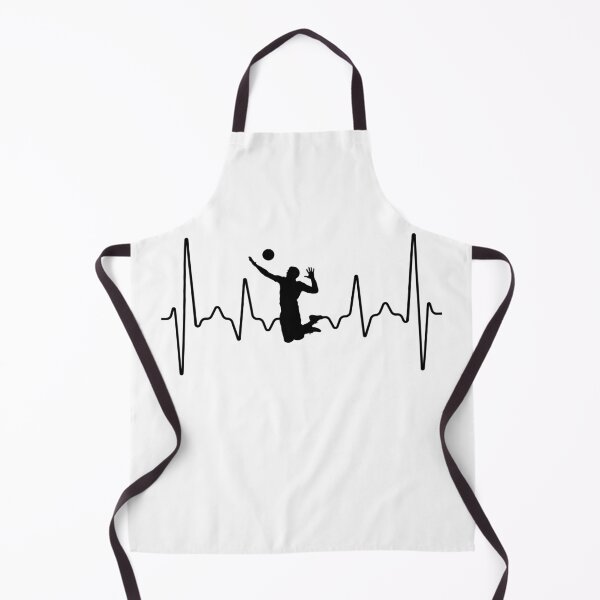 Item preview, Volleyball Heartbeat Jump Serve – Minimalist Black & White Volleyball Silhouette designed and sold by Corvotypus.