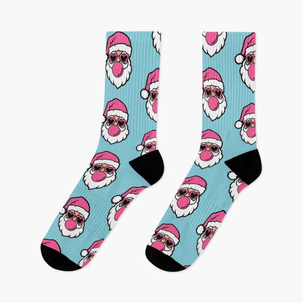 Item preview, Pink Santa Claus Chewing Bubble Gum Blowing Bubble in Heart Sunglasses Design designed and sold by MakersFolly.