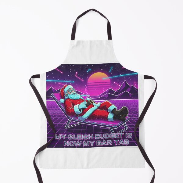 Item preview, North Pole After Dark: Sleigh Budget Is Now My Bar Tab - Vaporwave Art designed and sold by HelixPedia.