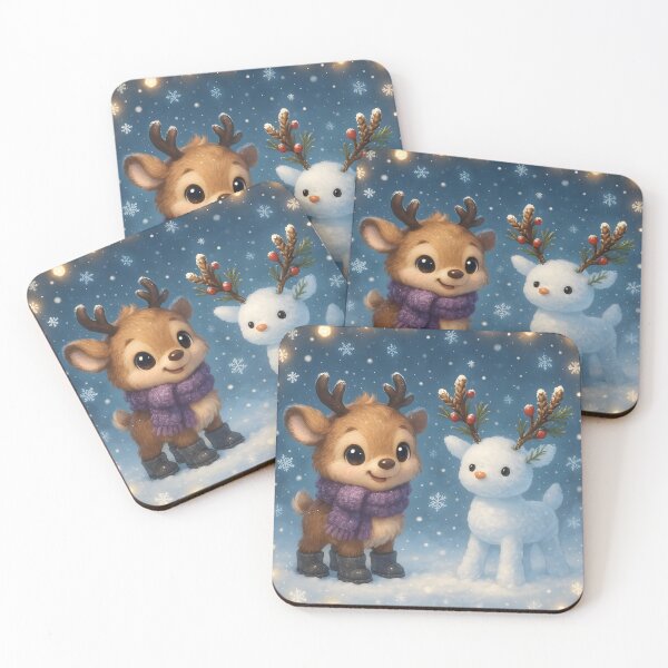 Item preview, Reindeer Christmas Snowy Day designed and sold by BreezyDawnDesigns.