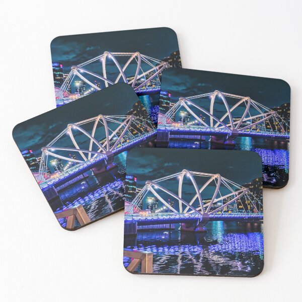Item preview, Nightime Reflections at the Seafarers Bridge - Melbourne, Victoria, Australia designed and sold by Steven Jodoin.