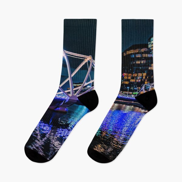 Item preview, Nightime Reflections at the Seafarers Bridge - Melbourne, Victoria, Australia designed and sold by Steven Jodoin.