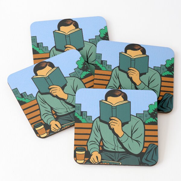Item preview, Book Addict Retro Comic – Silent Lunch Break – gift for book lover man • Retro Comics • Vintage Halftone designed and sold by JacobKAurumhead.