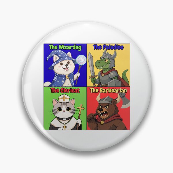 Artikelvorschau, RPG Animals Party | Epic Heroes Assemble Artwork entworfen und verkauft von Pets & Memes & Stuff.