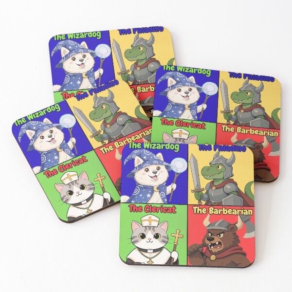 Item preview, RPG Animals Party | Epic Heroes Assemble Artwork  designed and sold by Pets & Memes & Stuff.