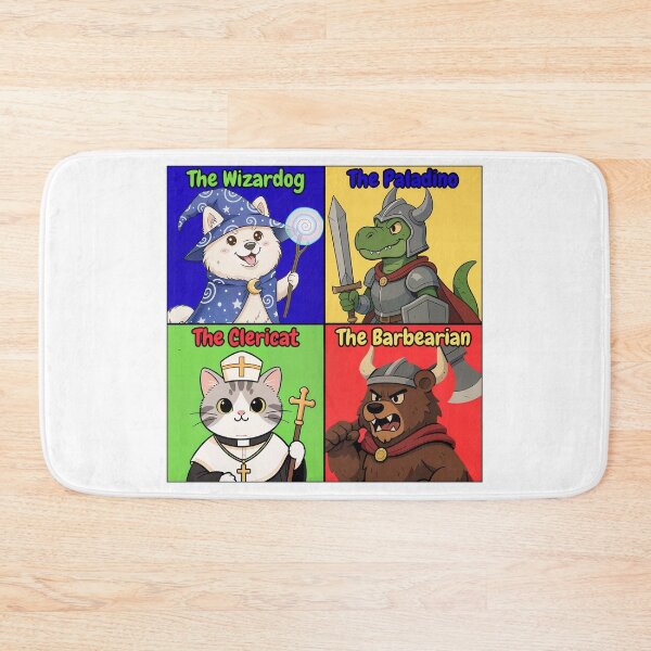 Item preview, RPG Animals Party | Epic Heroes Assemble Artwork  designed and sold by Pets & Memes & Stuff.