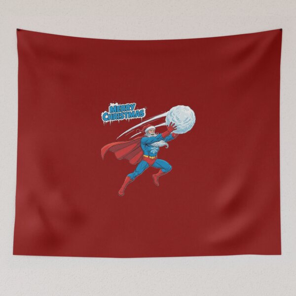 Item preview, Christmas Superhero Throwing Snowball – Festive Holiday Action Art designed and sold by UniqueArtsOnly.