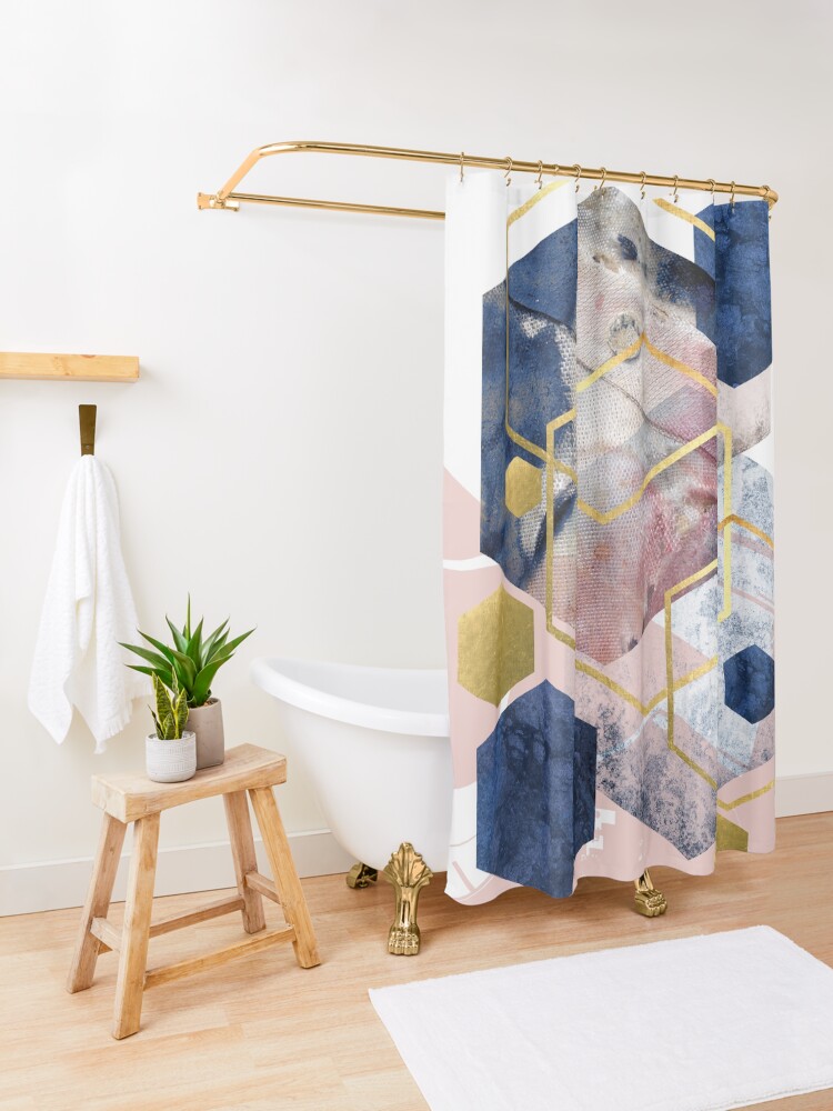Alternate view of Abstract Geo Shower Curtain