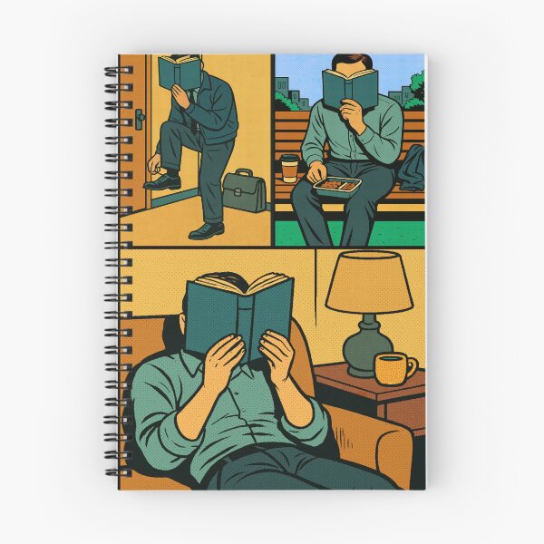 Item preview, Book Addict Retro Comic – Daily Reading Ritual – gift for book lover man • Retro Comics • Vintage Halftone designed and sold by JacobKAurumhead.