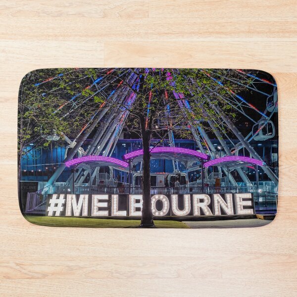 Item preview, Hashtag Melbourne Sign by the Ferris Wheel - Melbourne, Victoria, Australia designed and sold by Steven Jodoin.