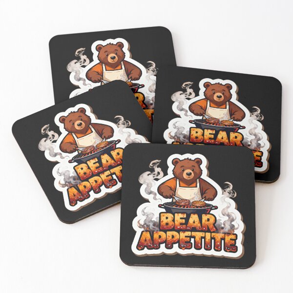 Item preview, Bear Appetite: The Ultimate BBQ Grill Master Sticker for Food Lovers & Grill Enthusiasts designed and sold by FluffinCool.