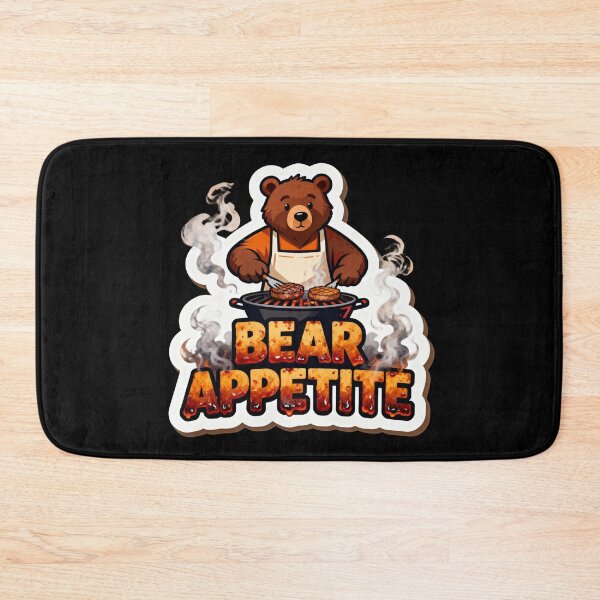 Item preview, Bear Appetite: The Ultimate BBQ Grill Master Sticker for Food Lovers & Grill Enthusiasts designed and sold by FluffinCool.