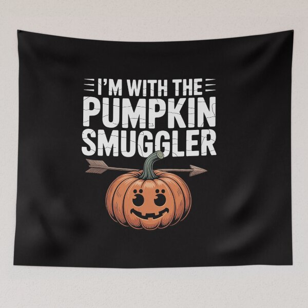 Item preview, Im With The Pumpkin Smuggler Halloween Pregnancy Couple Dad designed and sold by ConceptThena.