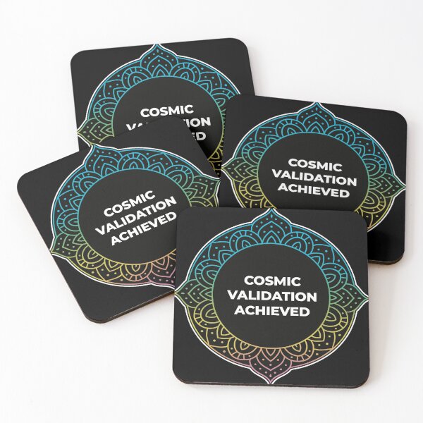 Item preview, Sarcastic Spiritual – Cosmic Validation Achieved – Gift for Friend • Retro Mandala Typography designed and sold by JacobKAurumhead.
