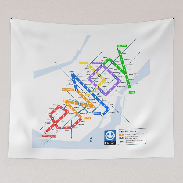 Item preview, E-METRO Map (Light) designed and sold by  Enjoy Artwork .