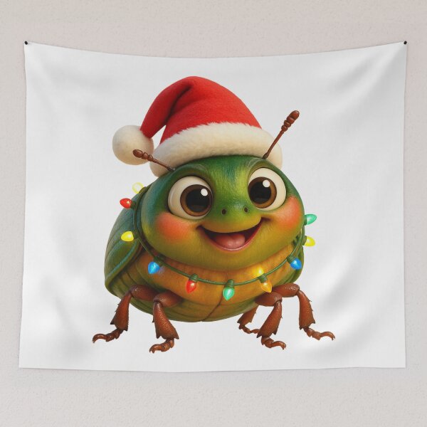 Item preview, Christmas Green June Beetle designed and sold by Sillytoe.
