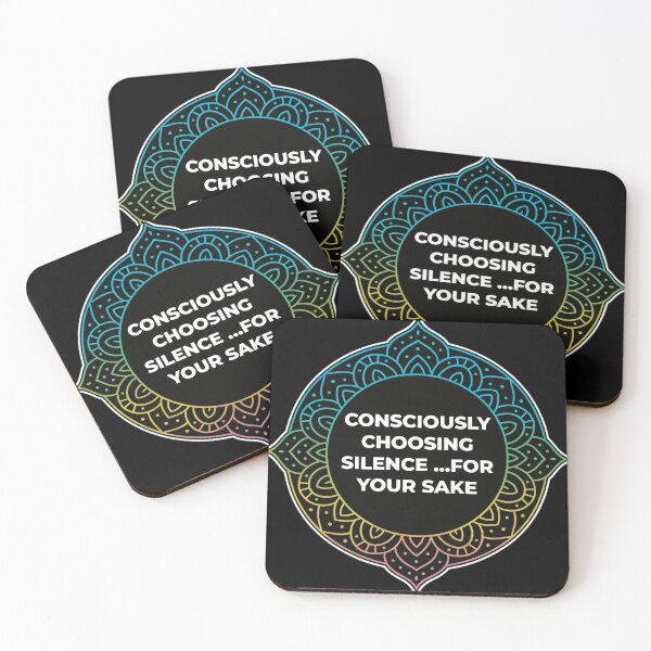 Item preview, Sarcastic Spiritual – Choosing Silence For Your Sake – Gift for Friend • Retro Mandala Typography designed and sold by JacobKAurumhead.