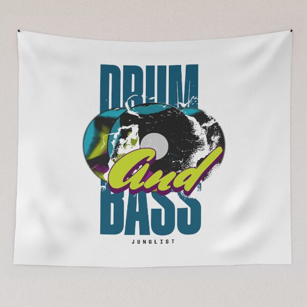 Item preview, DRUM AND BASS  - DNB Vinyl Life (Light Blue)  designed and sold by Discothreadz.