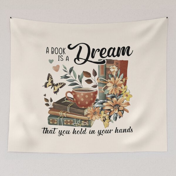 Item preview, A Book Is a Dream You Hold in Your Hands – Book Lover Apparel & Home Decor Gift designed and sold by Compass and a Camera.