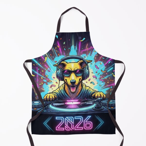 Item preview, Dog DJ Welcoming 2026 designed and sold by PetJoyPrintsCO.