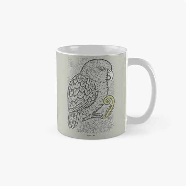 Item preview, Kākāpō Line Art with Koru Fern designed and sold by MvuuStudio.