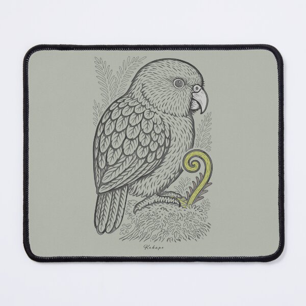 Item preview, Kākāpō Line Art with Koru Fern designed and sold by MvuuStudio.