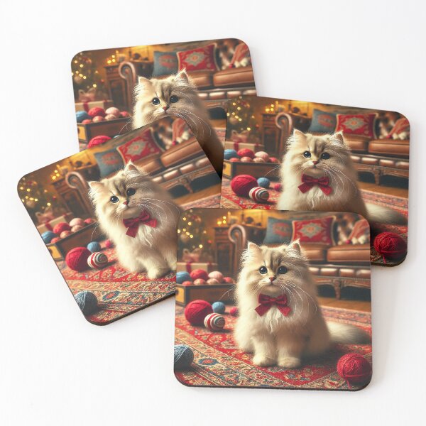 Artikelvorschau, Perserkatze auf Perserteppich zu Weihnachten entworfen und verkauft von Timushi.
