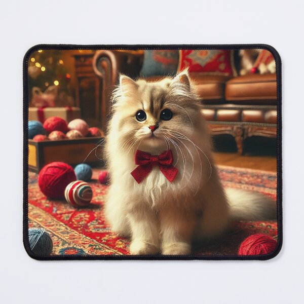 Artikelvorschau, Perserkatze auf Perserteppich zu Weihnachten entworfen und verkauft von Timushi.