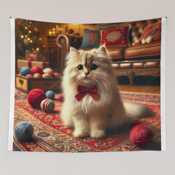 Item preview, Persian cat on Persian Rug in Christmass designed and sold by Timushi.