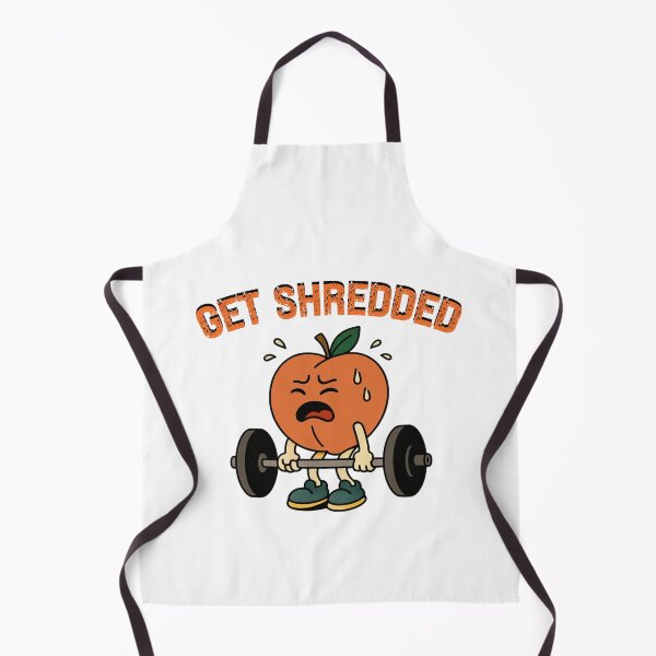 Item preview, Get Shredded Funny Peach Working Out Quote designed and sold by SharpThreadZ.
