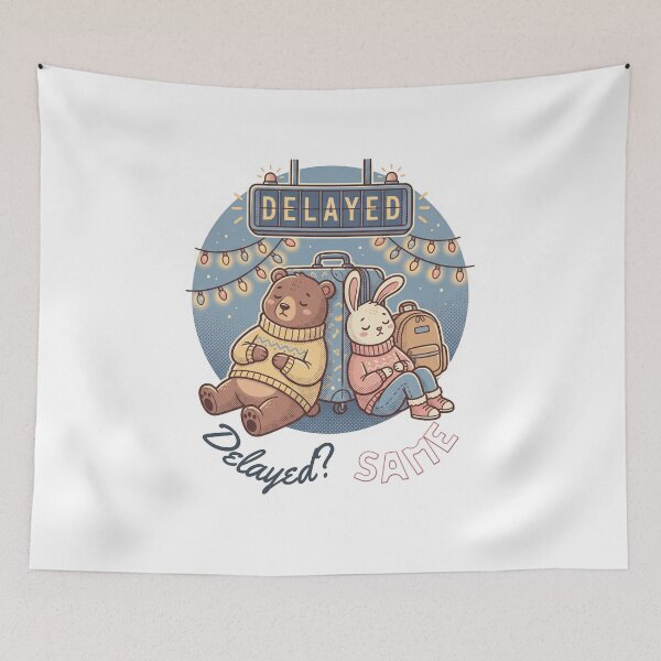 Item preview, Delayed? Same – Funny Holiday Travel Chaos Couple Shirts designed and sold by PIXelayDesigns.
