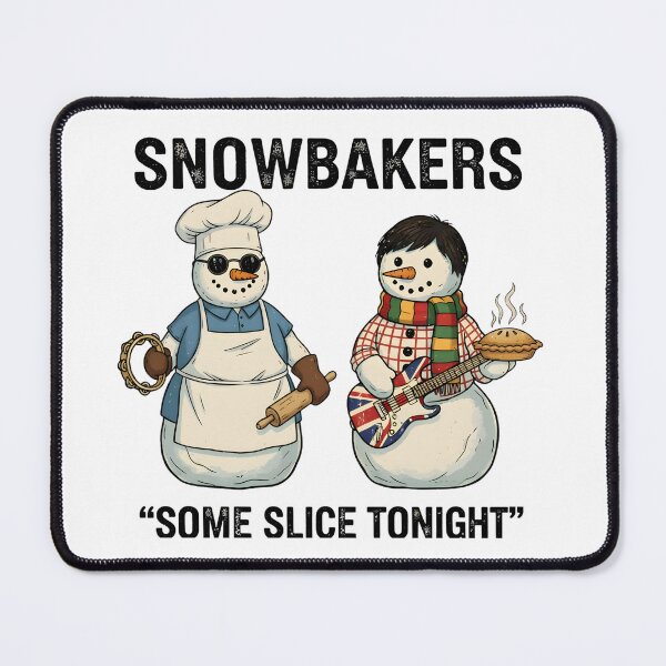 Item preview, Snowbakers Funny Holiday Baking Classic T-Shirt,Some Slice Tonight Snowman Band Shirt designed and sold by PrintMod.