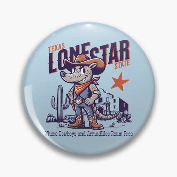 Item preview, Texas Lone Star State Armadillo Cowboy Roam Free designed and sold by scooterbaby.