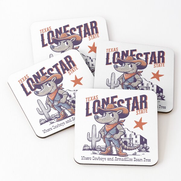 Item preview, Texas Lone Star State Armadillo Cowboy Roam Free designed and sold by scooterbaby.
