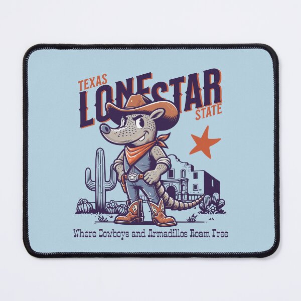 Item preview, Texas Lone Star State Armadillo Cowboy Roam Free designed and sold by scooterbaby.