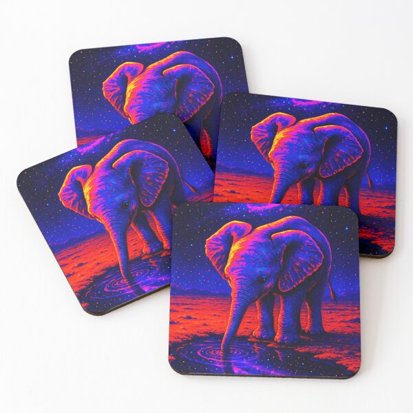 Item preview, Cosmic Elephant Drinking From Galaxy Pool designed and sold by Expl0rer.