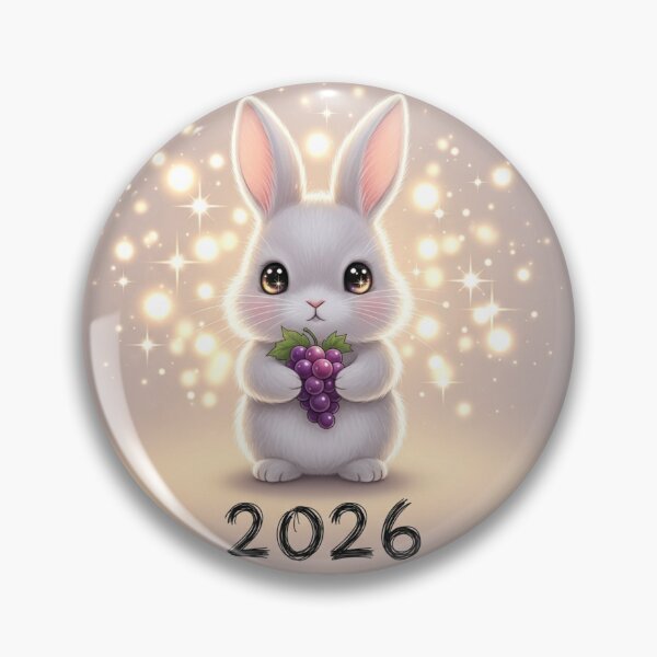 Item preview, Bunny Toasting with Grapes 2026 designed and sold by PetJoyPrintsCO.