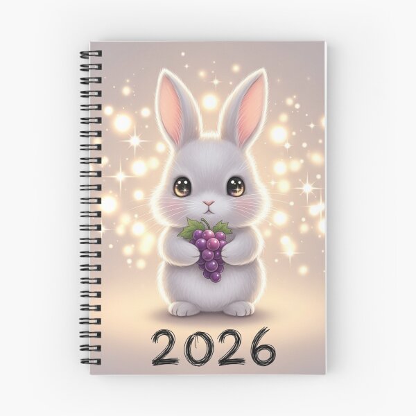 Item preview, Bunny Toasting with Grapes 2026 designed and sold by PetJoyPrintsCO.