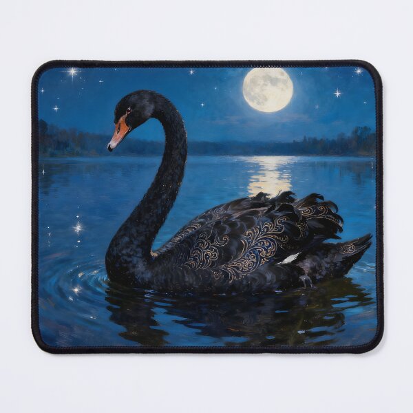 Item preview, Moonlit Swan designed and sold by Silver Calico Studio.