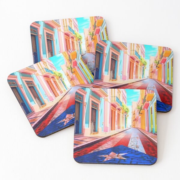 Item preview, Puerto Rico Colorful Streets Graphic – Vibrant Island Apparel & Home Décor Design designed and sold by Compass and a Camera.