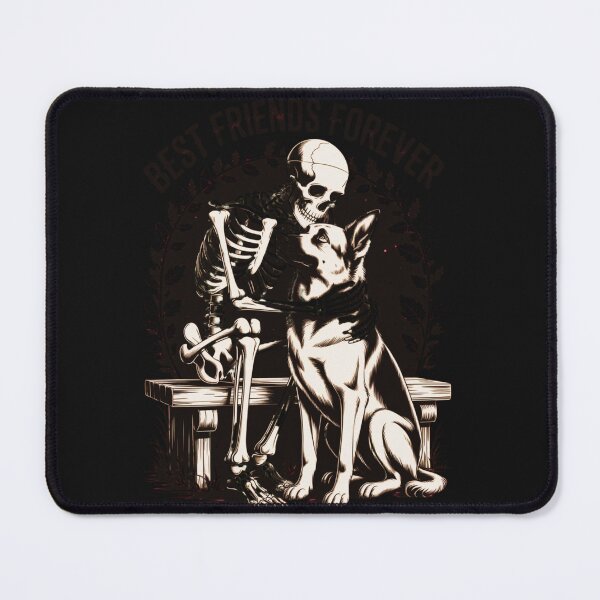 Item preview, Best Friends Forever – Gothic Skeleton & German Shepherd Embrace designed and sold by AGHstore.