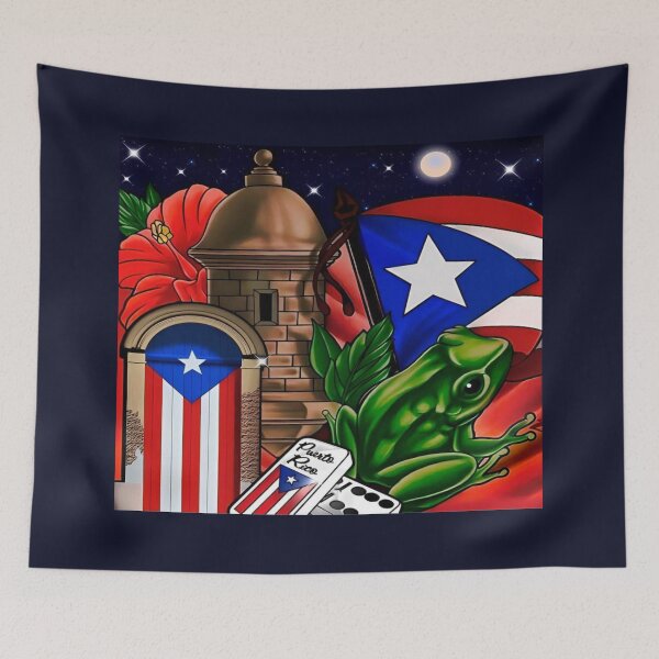 Item preview, Puerto Rico Treasures by Night  -Caribbean Art for Apparel & Home Decor designed and sold by Compass and a Camera.